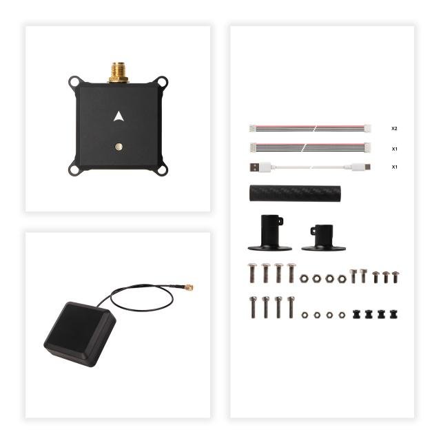 H-RTK NEO-F9P w/Vertical Array Patch Antenna DroneCAN 40cm — product image 1