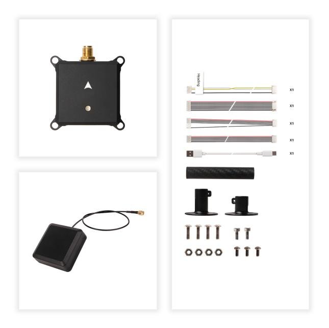 H-RTK NEO-F9P w/Vertical Array Patch Antenna UART 40cm — product image 1